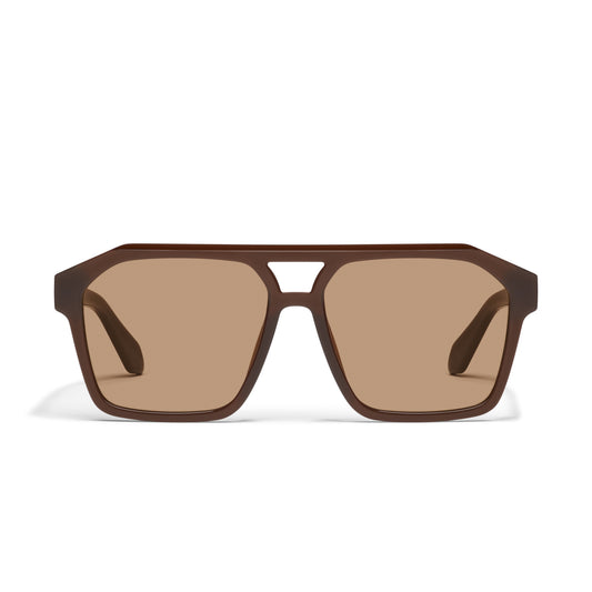 QUAY Soundcheck Sunglasses - Dark Brown/Tan