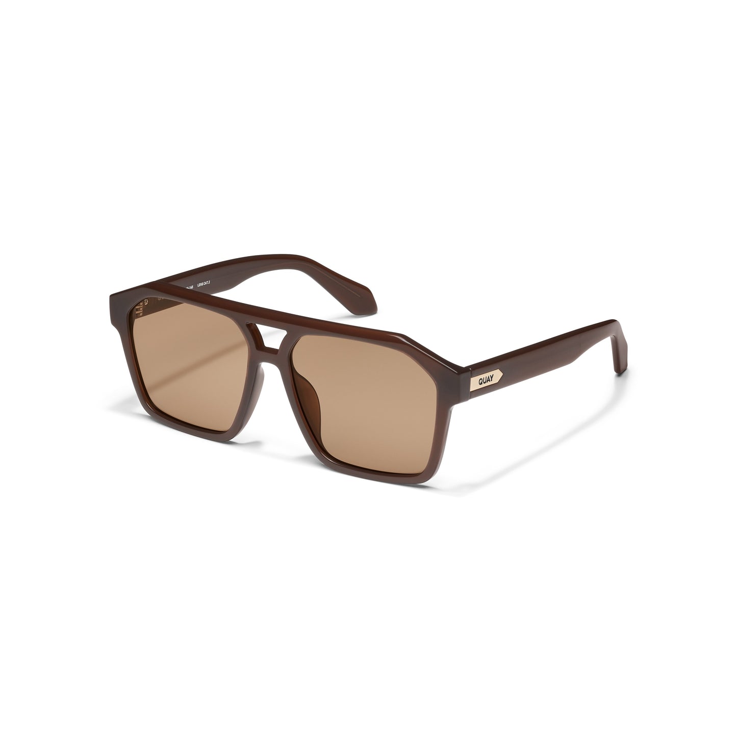 QUAY Soundcheck Sunglasses - Dark Brown/Tan