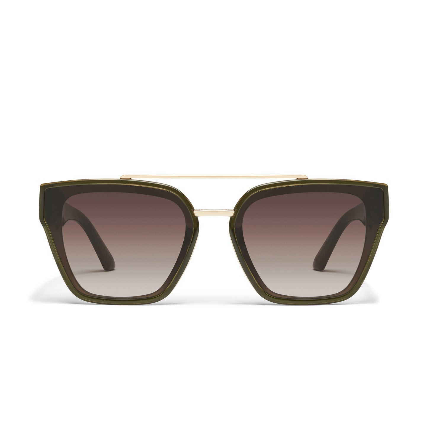 QUAY Sweet Talker Sunglasses - Olive/Brown