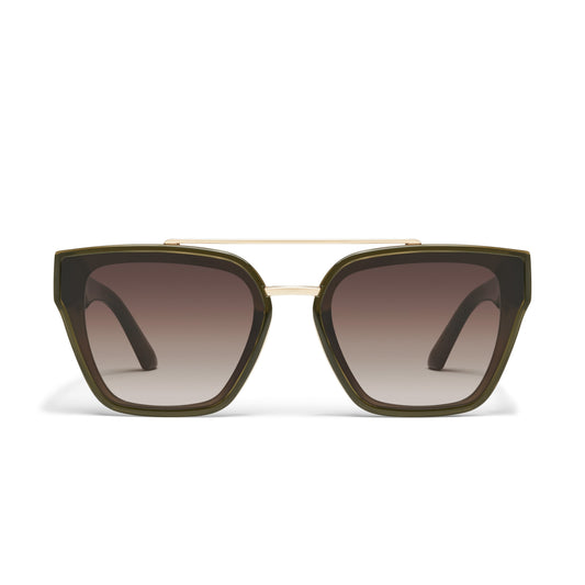 QUAY Sweet Talker Sunglasses - Olive/Brown