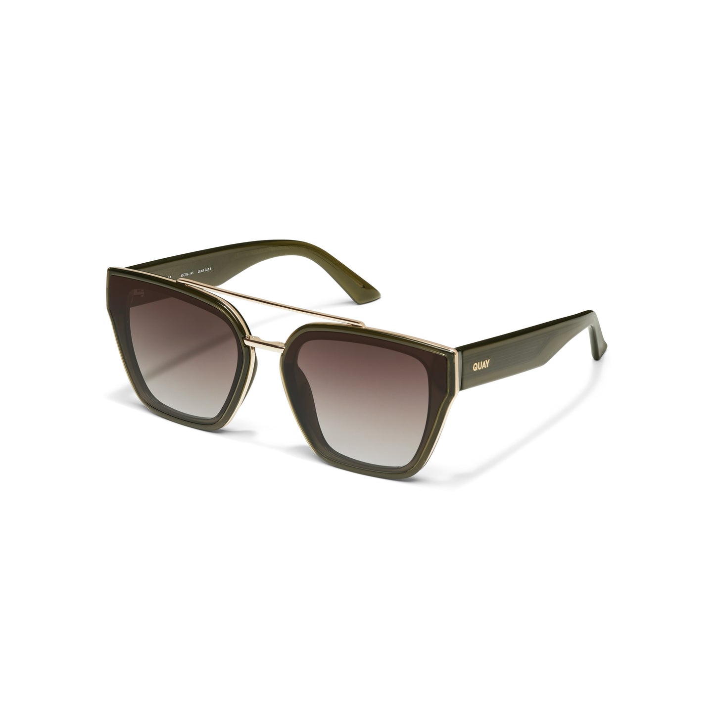 QUAY Sweet Talker Sunglasses - Olive/Brown