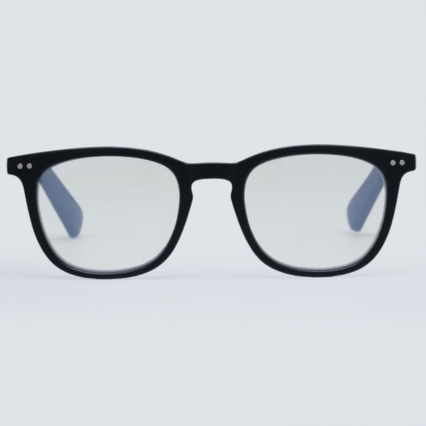 The Book Club "The Whirl" Blue Light Reading Glasses - Matte Black