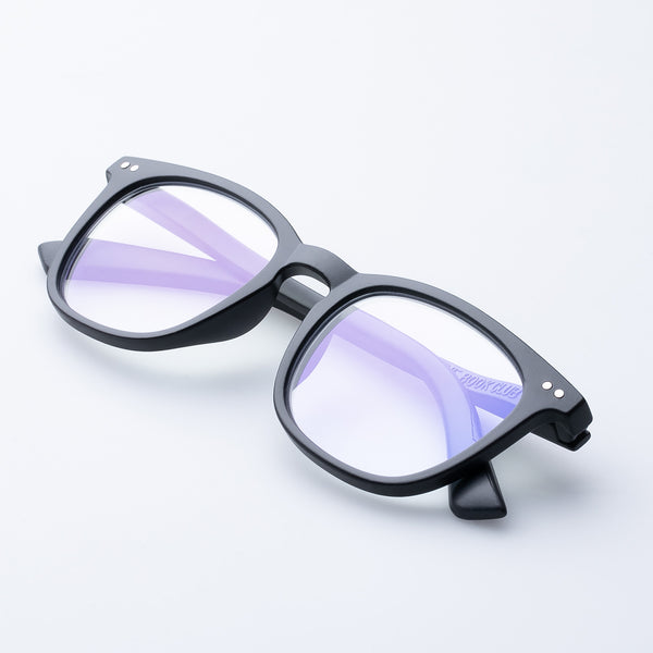 The Book Club "The Whirl" Blue Light Reading Glasses - Matte Black