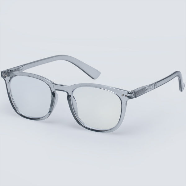 The Book Club "The Whirl" Blue Light Reading Glasses - Pewter