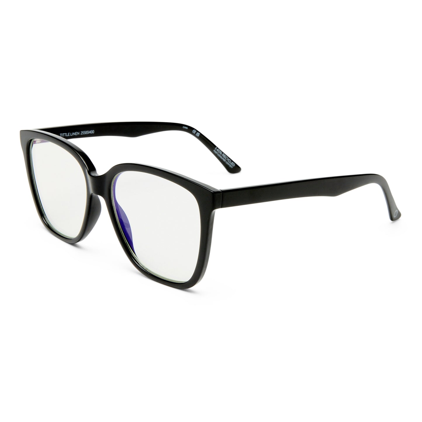 The Book Club "Tittle Linen" Blue Light Reading Glasses - Black