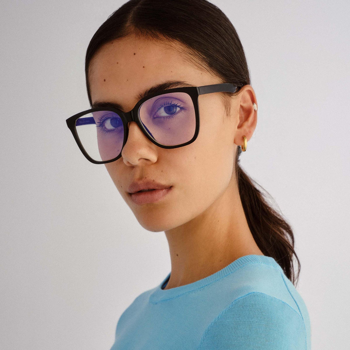 The Book Club "Tittle Linen" Blue Light Reading Glasses - Black