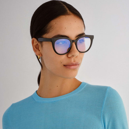 The Book Club "Tongue Teaching" Blue Light Reading Glasses - Black