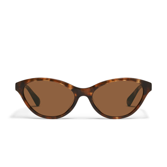 QUAY Talk Nice Sunglasses - Amber Tort/Brown