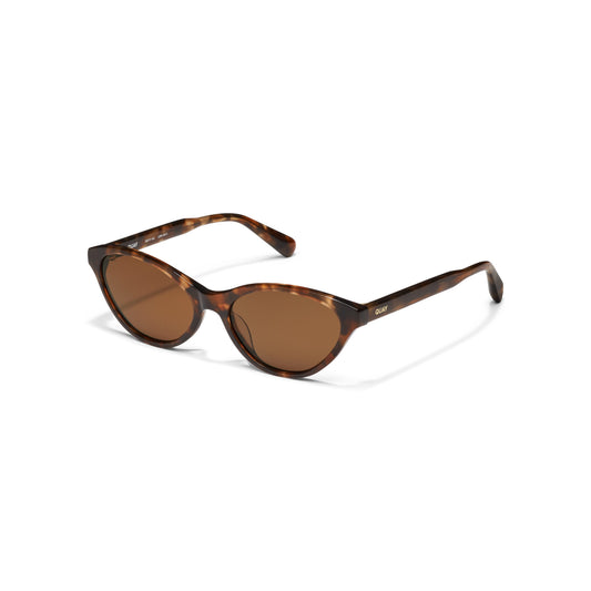 QUAY Talk Nice Sunglasses - Amber Tort/Brown