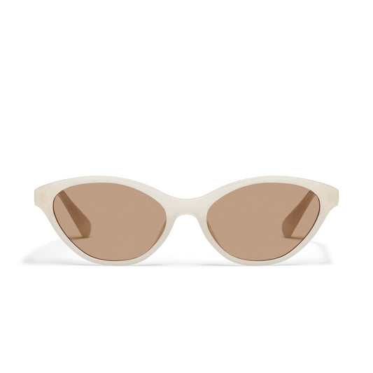 QUAY Talk Nice Sunglasses - Bone/Tan