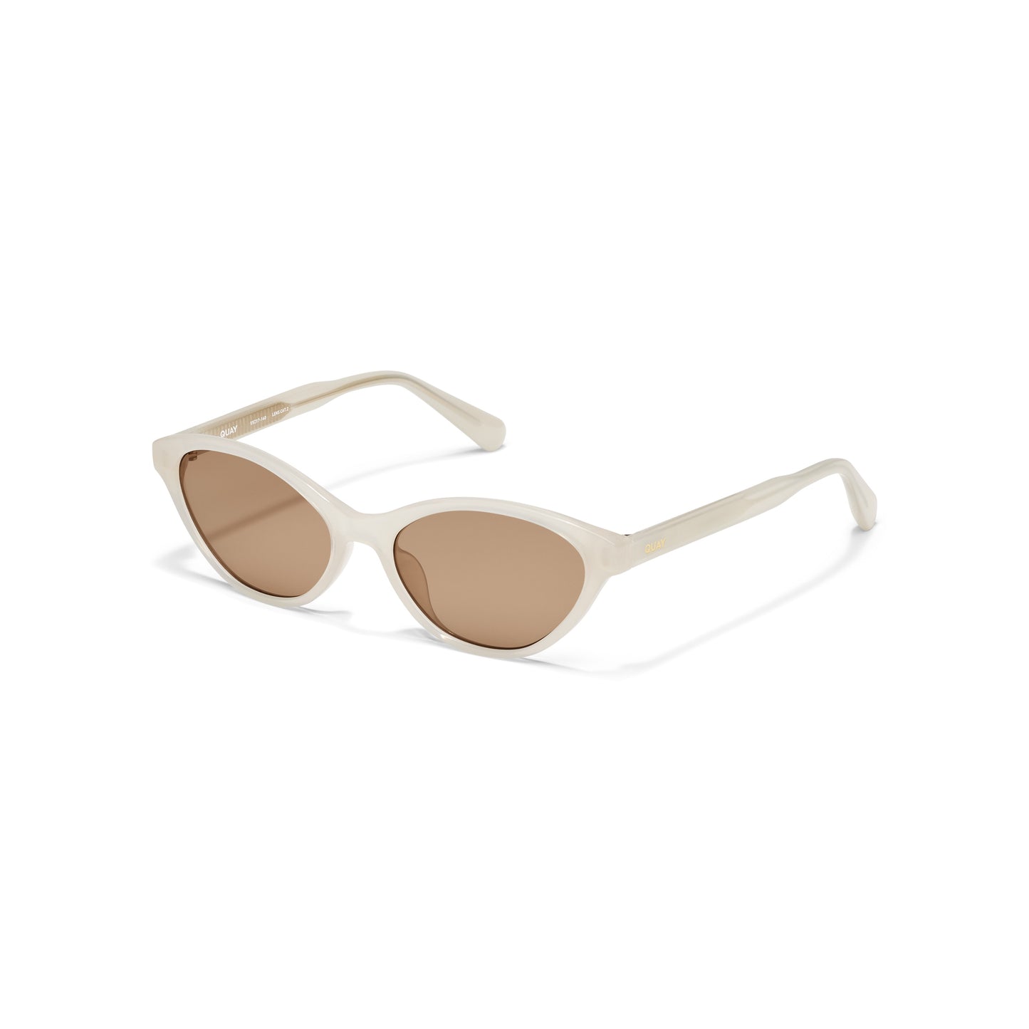 QUAY Talk Nice Sunglasses - Bone/Tan