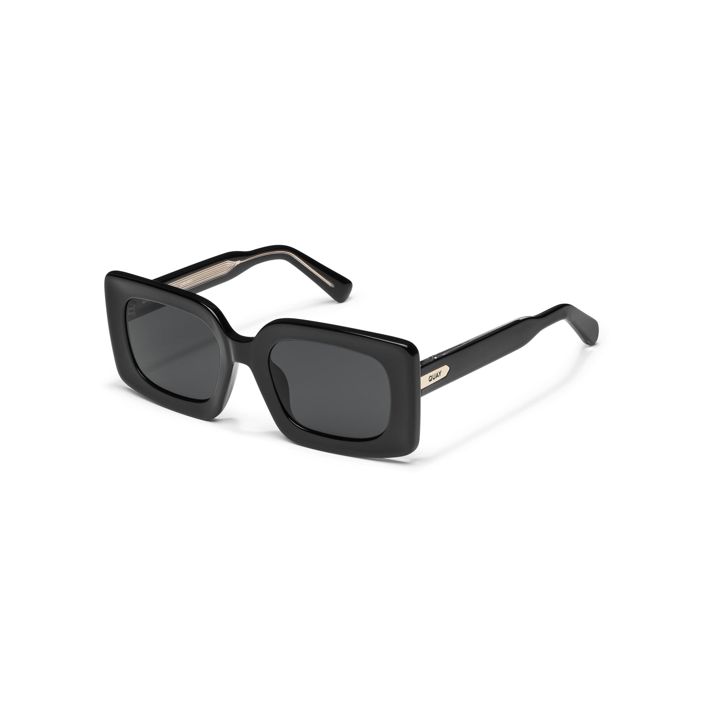 QUAY Talk Show Sunglasses - Black/Smoke