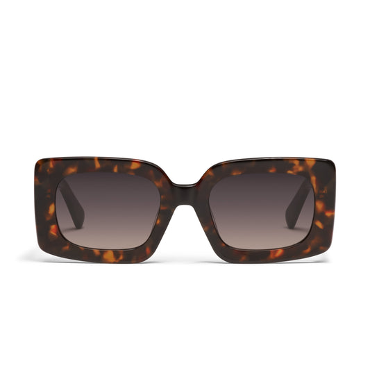 QUAY Talk Show Sunglasses - Neutral Tort/Smoke Taupe