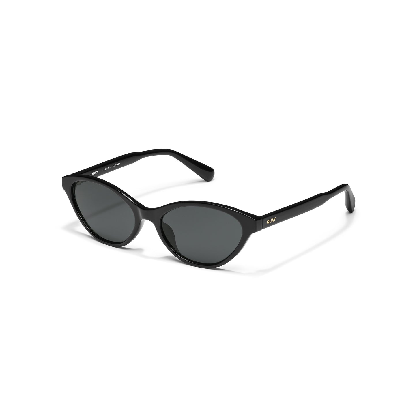 QUAY Talk Nice Sunglasses - Black/Smoke