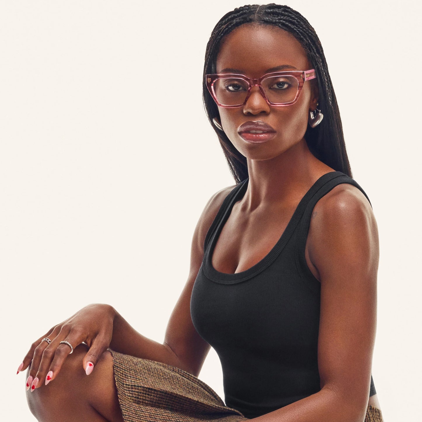 QUAY Tres Chic Optical Eyeglasses - Pink Demi (Exclusively In-Store)