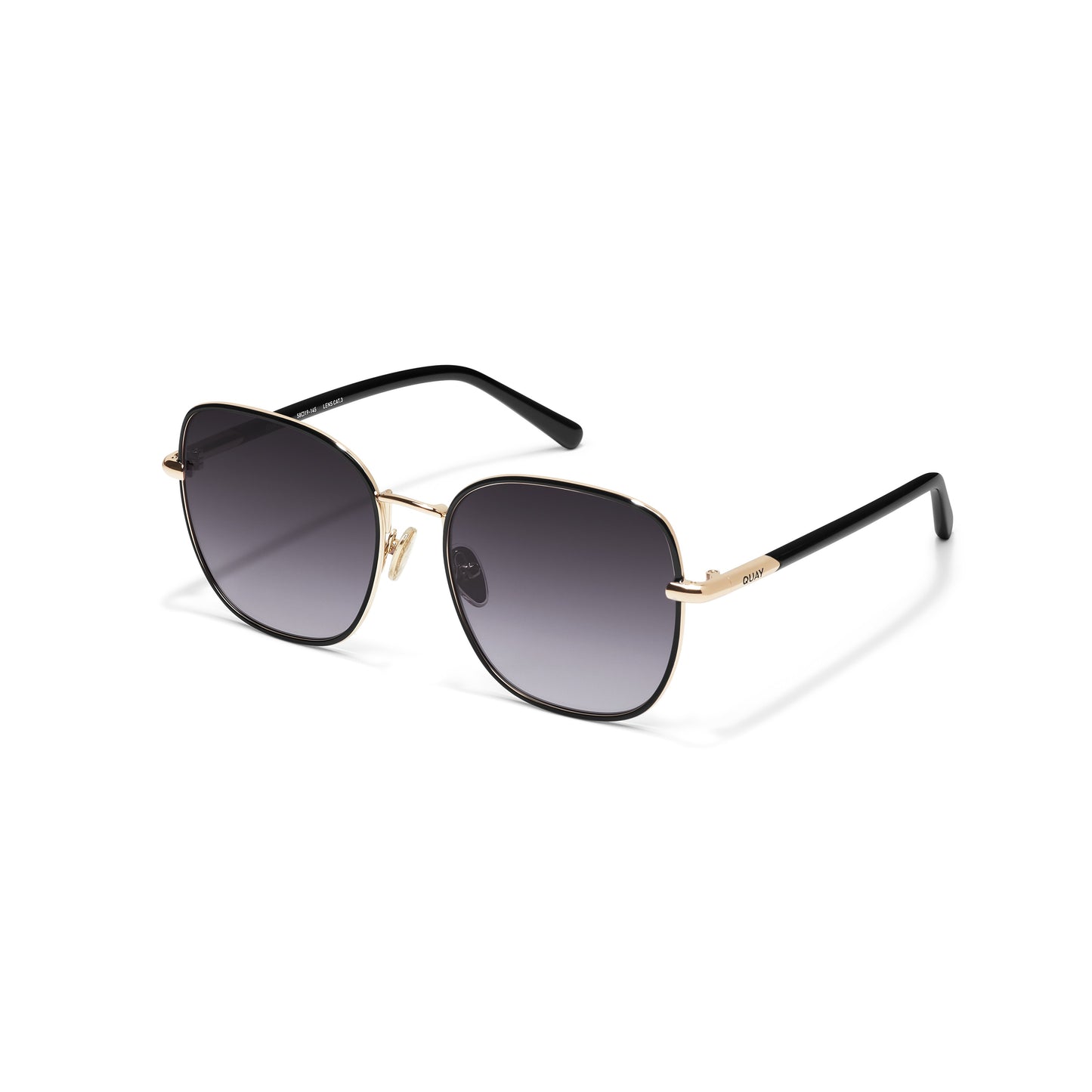 QUAY Uptown Sunglasses - Black Gold/Smoke