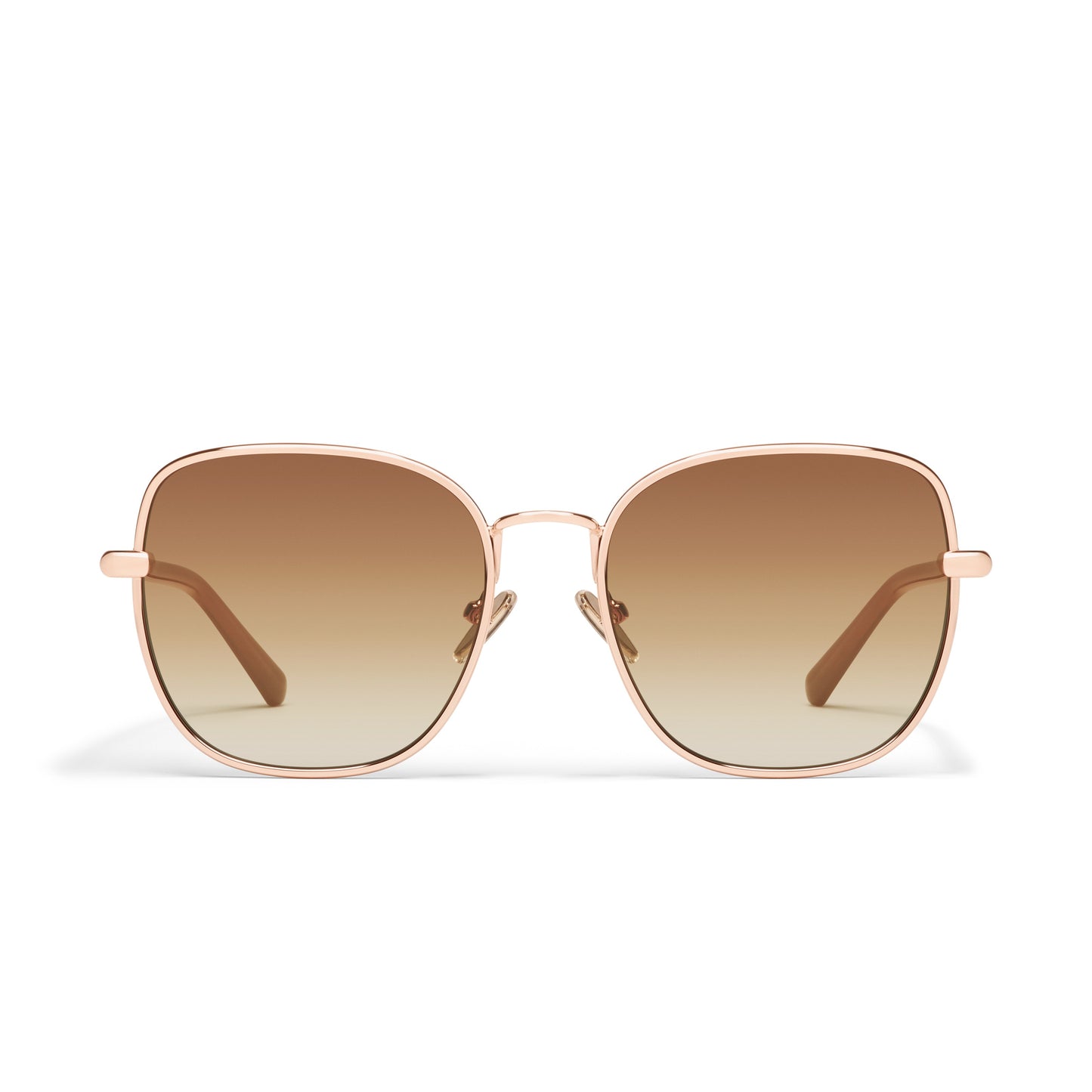 QUAY Uptown Sunglasses - Rose Gold/Sepia
