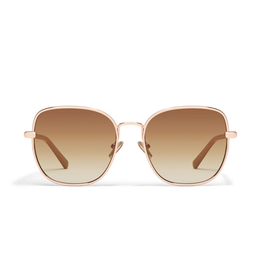 QUAY Uptown Sunglasses - Rose Gold/Sepia