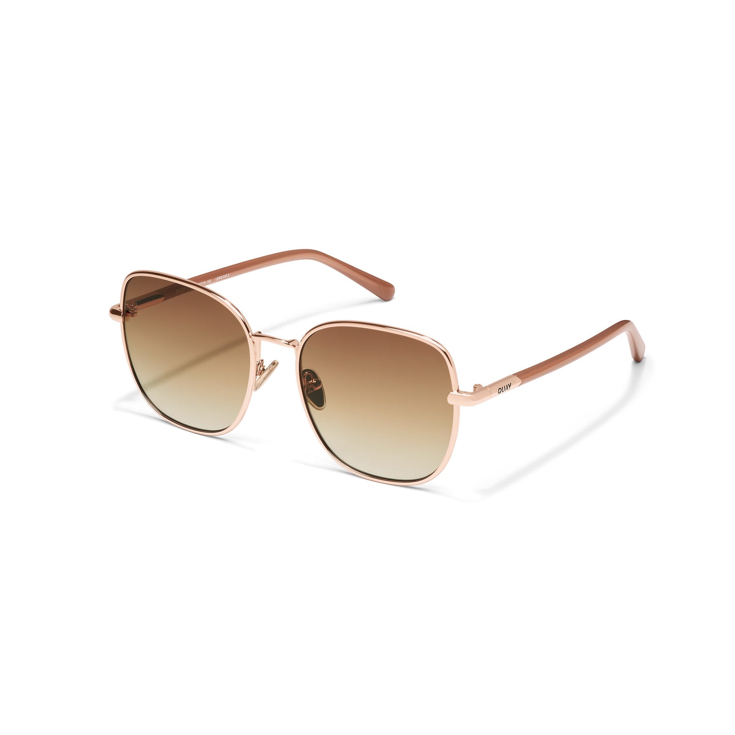 QUAY Uptown Sunglasses - Rose Gold/Sepia