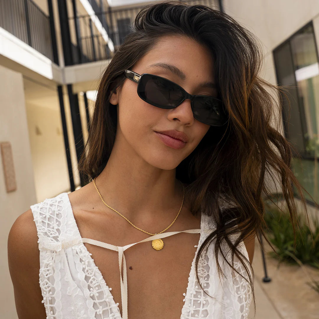 QUAY Vibe Check Sunglasses - Black/Black Polarized