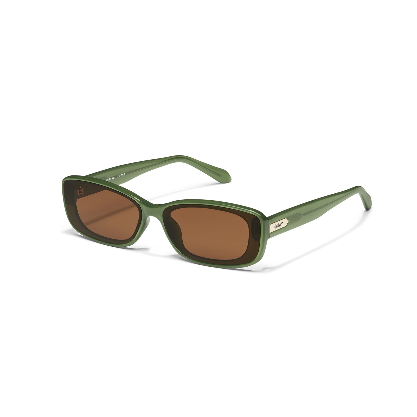 QUAY Vibe Check Sunglasses - Basil/Brown
