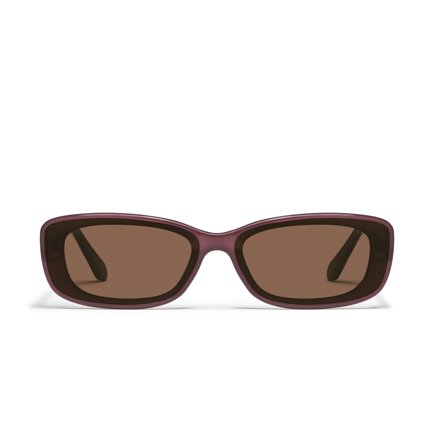 QUAY Vibe Check Sunglasses - Plum/Brown