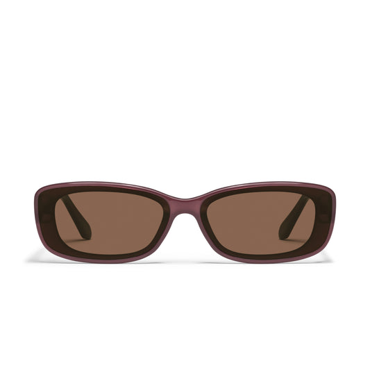 QUAY Vibe Check Sunglasses - Plum/Brown