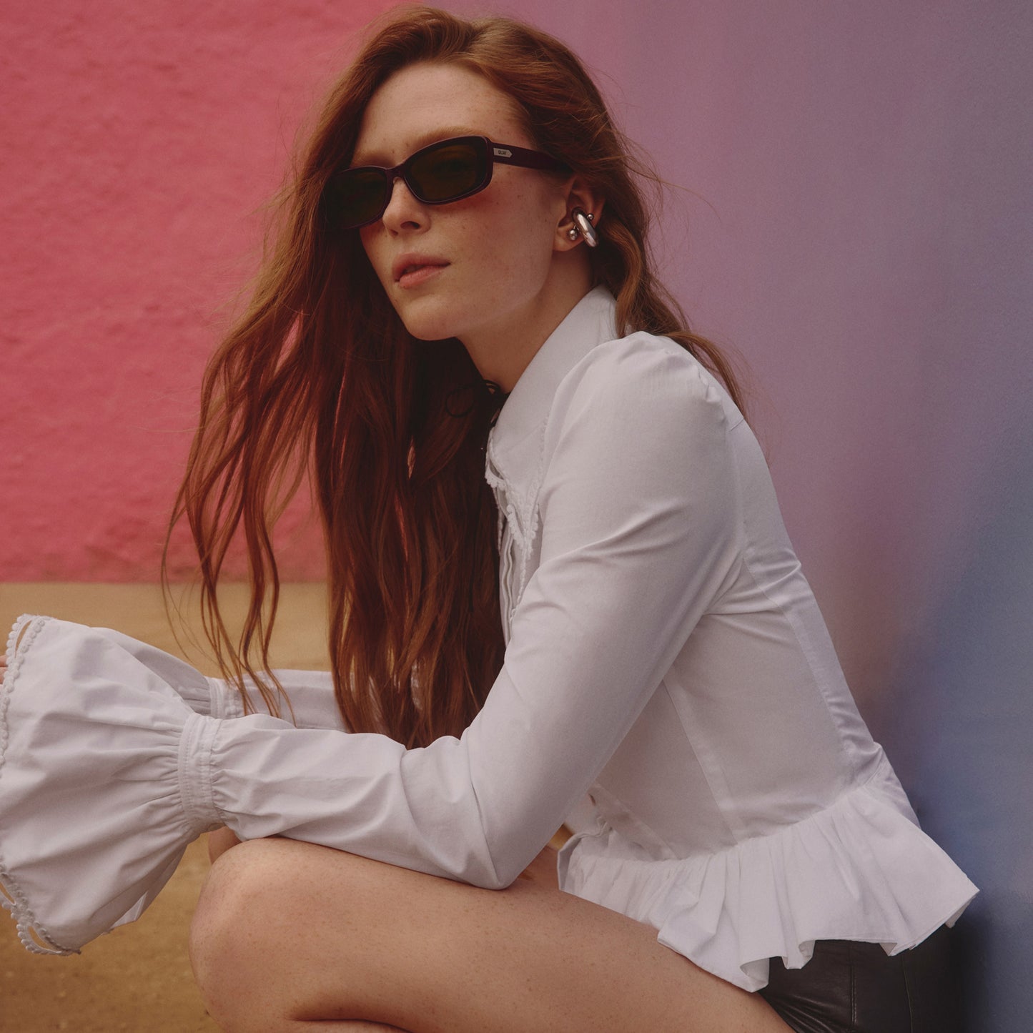 QUAY Vibe Check Sunglasses - Plum/Brown