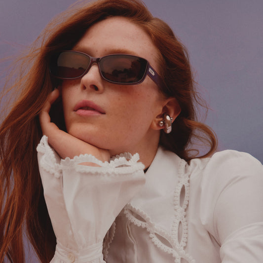 QUAY Vibe Check Sunglasses - Plum/Brown