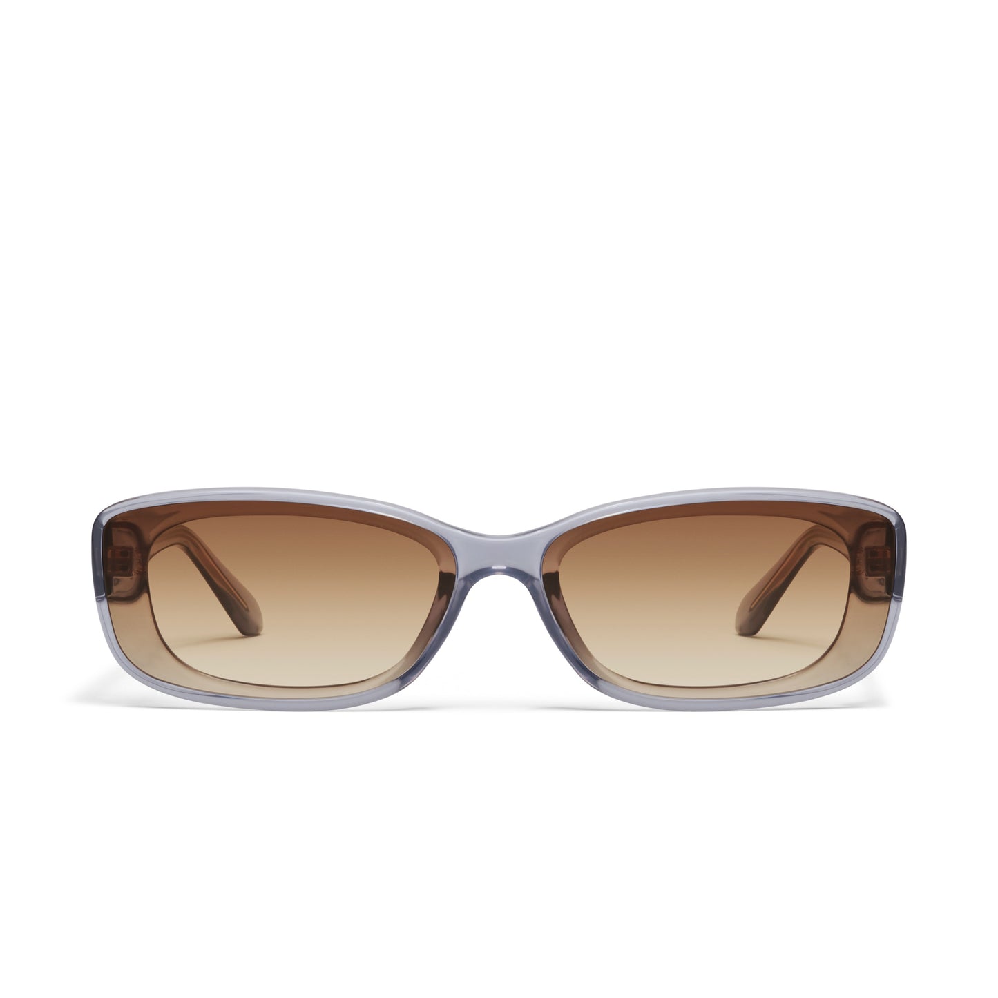 QUAY Vibe Check Sunglasses - Pale Blue/Sepia