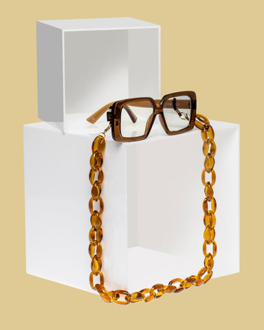 The Book Club Super Size Eyewear Chain - Amber
