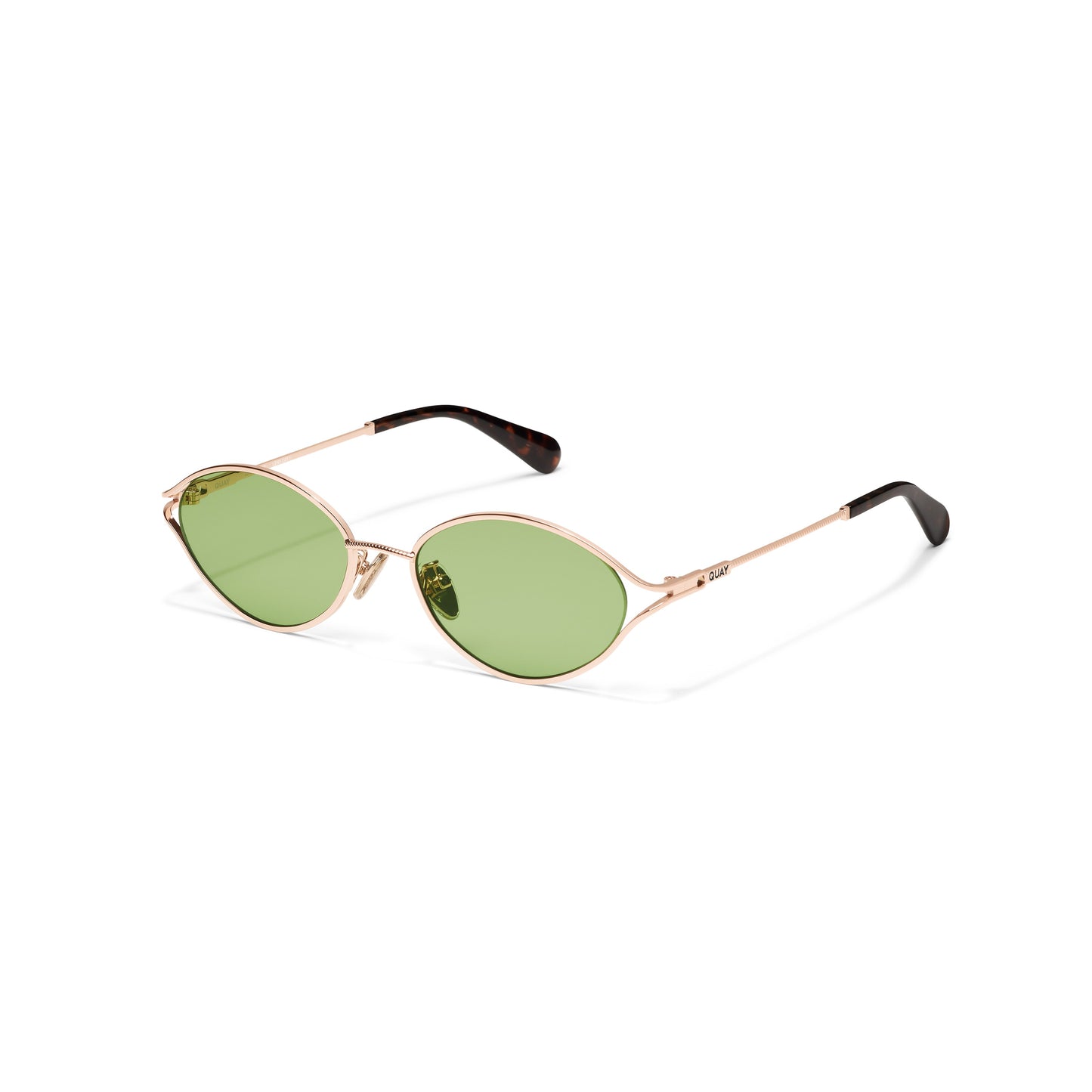 QUAY You Wish Sunglasses - Rose Gold/Pistachio