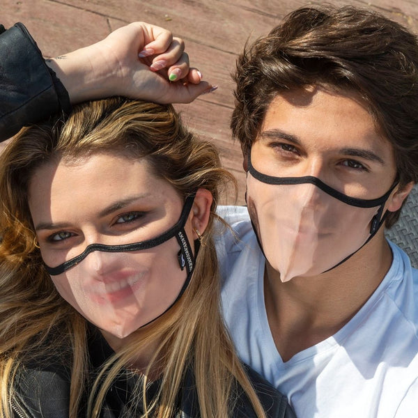 XULA Unisex Black - Reusable Transparent Mask with Black Trim - PresenceConcept.com