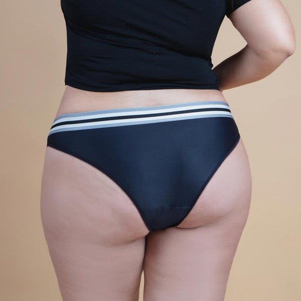 XULA Eco Period Underwear | Emma Silver Panty + Moderate Flow Pad Pack