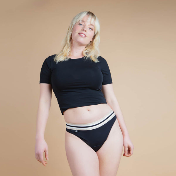 XULA Eco Period Underwear | Emma Gold Panty + Moderate Flow Pad Pack