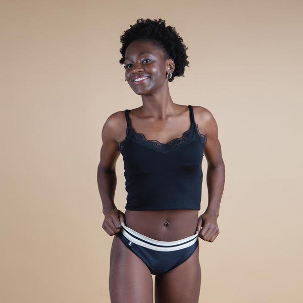 XULA Eco Period Underwear | Emma Gold Panty + Moderate Flow Pad Pack