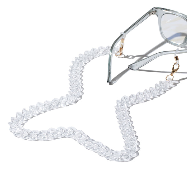 The Book Club Chunky Eyewear/Mask Chain - Clear