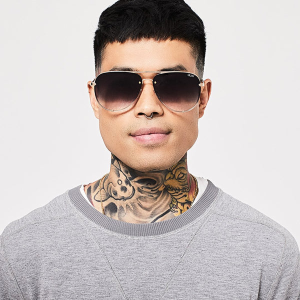 QUAY AUSTRALIA Malaysia - HIGH KEY MINI RIMLESS gold/black fade - PRESENCE Paris