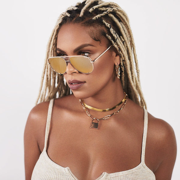 QUAY HIGH KEY MINI gold/gold
