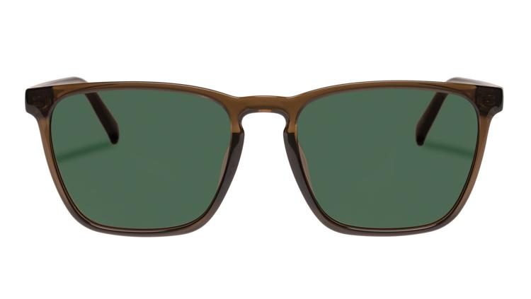 LE SPECS Bad Medicine Alt Fit Modern Rectangle Sunglasses - Olive | PresenceConcept.com