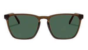 LE SPECS Bad Medicine Alt Fit Modern Rectangle Sunglasses - Olive | PresenceConcept.com