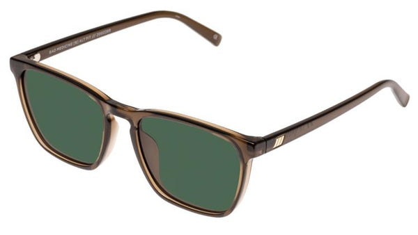 LE SPECS Bad Medicine Alt Fit Modern Rectangle Sunglasses - Olive | PresenceConcept.com
