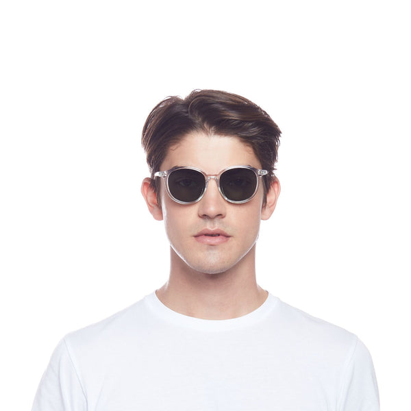 LE SPECS Equinoctial Alt Fit Round Sunglasses - Clear Polarized  | PresenceConcept.com