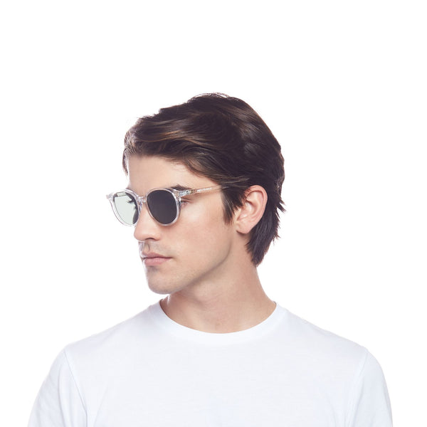 LE SPECS Equinoctial Alt Fit Round Sunglasses - Clear Polarized  | PresenceConcept.com