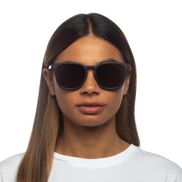 LE SPECS BIG DEAL Matte Black Polarized Sunglasses | PresenceConcept.com