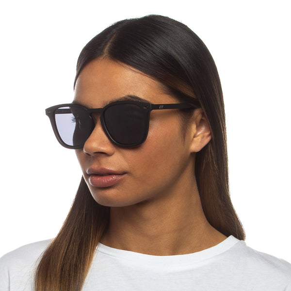 LE SPECS BIG DEAL Matte Black Polarized Sunglasses | PresenceConcept.com
