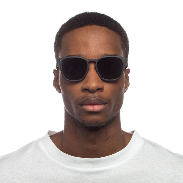 LE SPECS BIG DEAL Matte Black Polarized Sunglasses | PresenceConcept.com