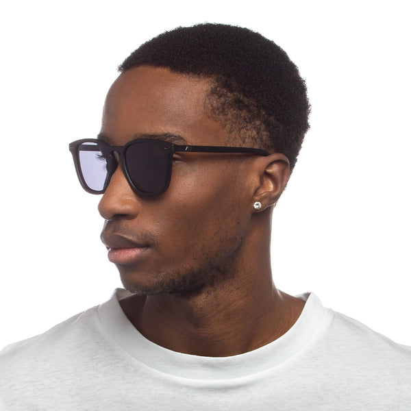 LE SPECS BIG DEAL Matte Black Polarized Sunglasses | PresenceConcept.com