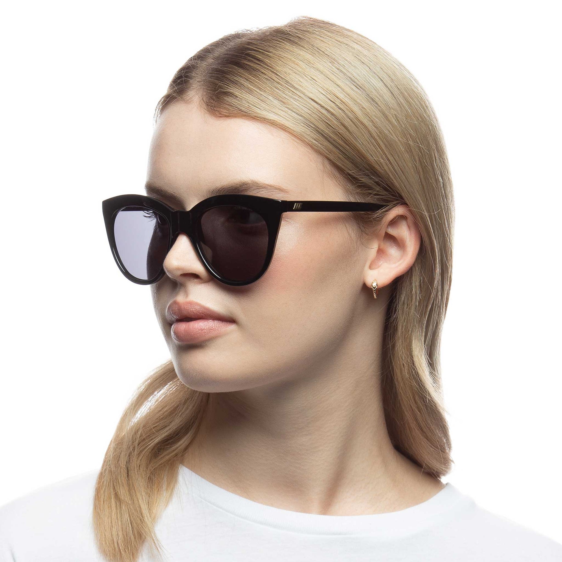Le Specs Halfmoon Magic Black Sunglasses - Main Image