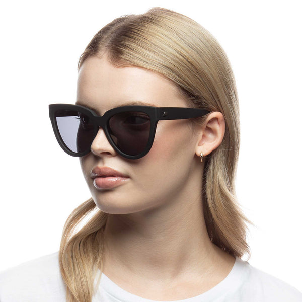 LE SPECS LIAR LAIR Black Rubber Polarized Sunglasses | PresenceConcept.com